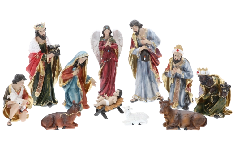 A complete nativity scene in one set