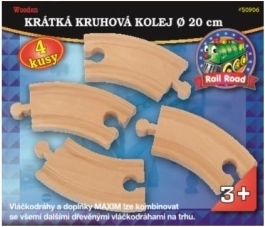 Maxim trumpos lenktos bėgių atkarpos – rinkinys 4 vnt.