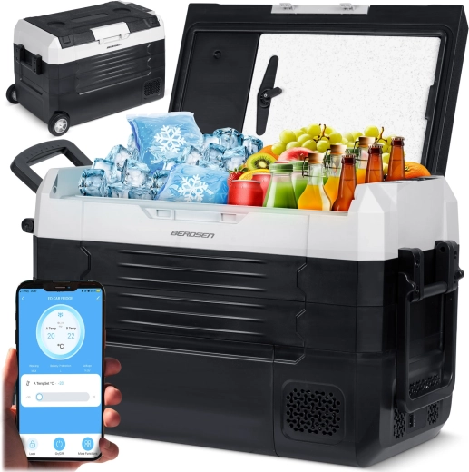Kompresorinė automobilinė šaldymo dėžė BERDSEN Icemax 400 40 l – juodai pilka
