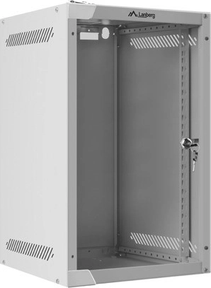 Sieninė 10″ rack spinta 9U 280 × 310 mm, pilka LANBERG
