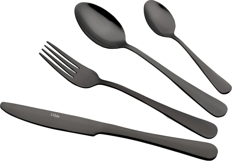 Nerūdijantis plienas ir juoda satino apdaila