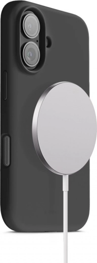 Silikoninis magnetinis dėklas Color Cover, skirtas iPhone 17 su MagSafe – juodas