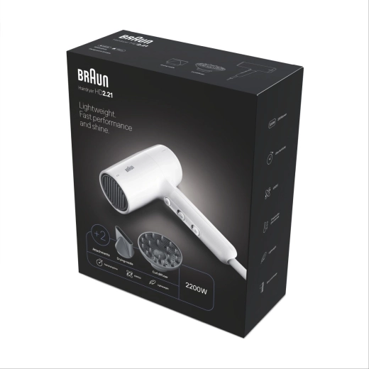 Greitas džiovinimas dėl 2200 W galios