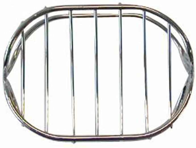 Wire oval soap dish, chrome-plated metal 8.4 × 10.7 × 3.8 cm