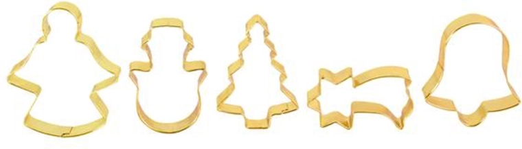 TORO Gold Cookie Cutter Set, 5 pcs