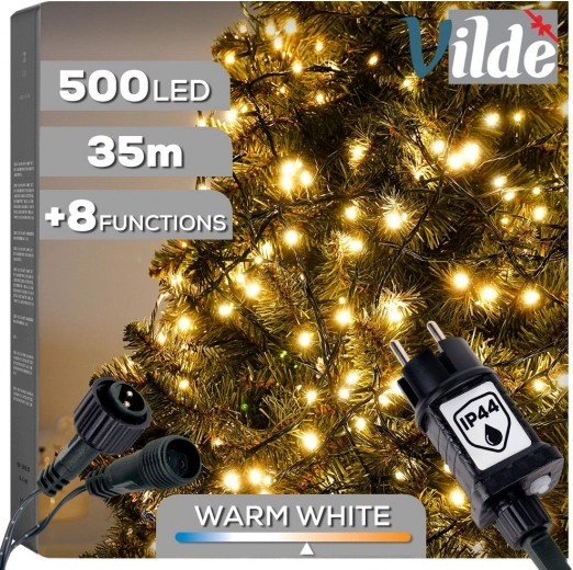 Vilde Christmas Light Chain 500 LED, warm white, 33.5 m, IP44, for indoor and outdoor use