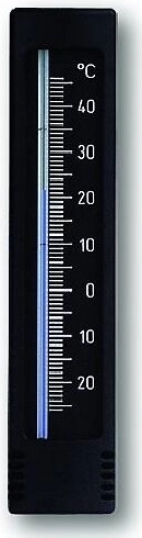 Lauko ir vidaus sieninis termometras 15 cm, juodas