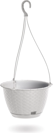 Pakabinamas gėlių vazonas Ratolla Round W 21,5 cm baltas