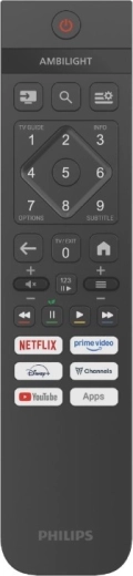 Remote control with app shortcuts