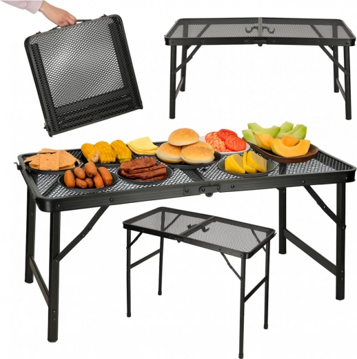 Folding Camping Table with Mesh Top