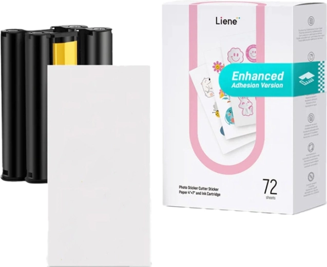 Lipnus fotopopierius Liene PixCut 4×7, 72 lapai + 2 rašalo kasetės