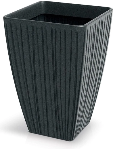 Fero Square High Planter 40 × 40 × 58 cm – lead gray