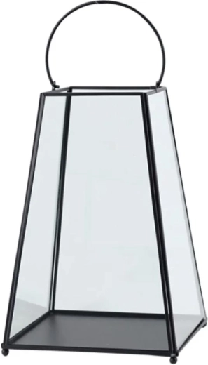 Minimalist metal cone lantern 21 × 21 × 31.5 cm