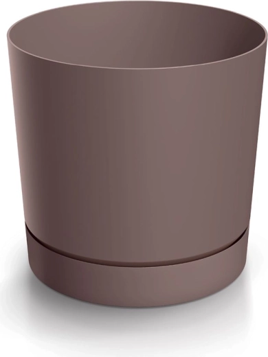 Tubo P Flowerpot with Saucer Marsala 14.8 cm
