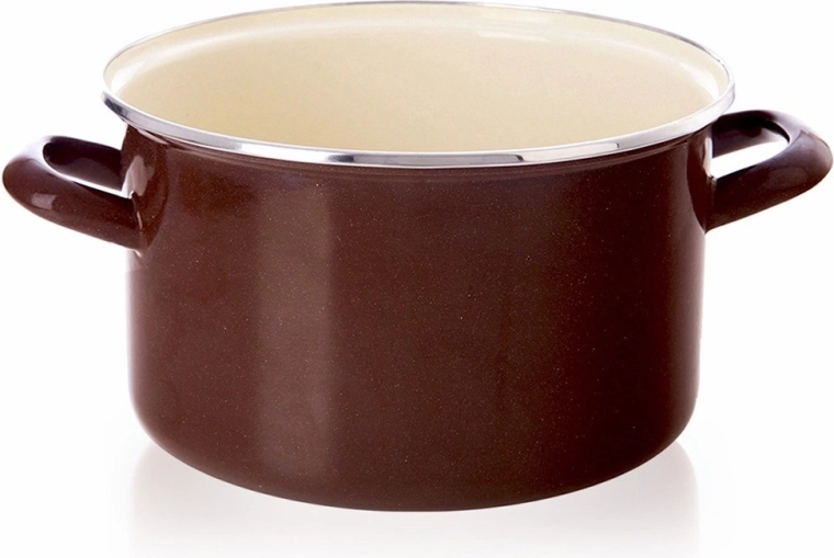 Brown Enamel Pot 20 cm, 3 l
