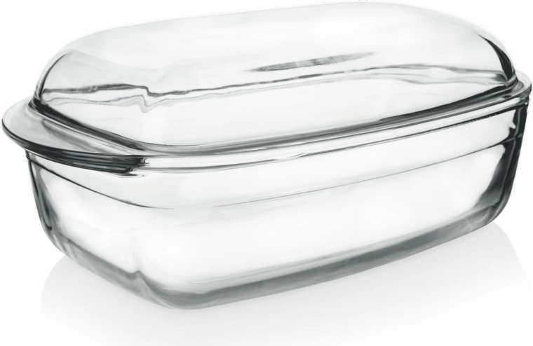 Stiklinis kepimo indas su dangčiu, 2,9 l, 32,5 × 19 × 13 cm