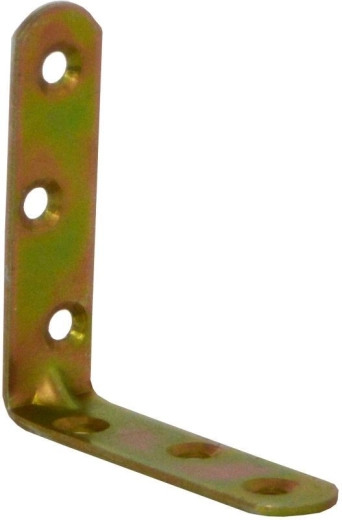 Mounting angle bracket with embossing 70 × 18 × 2 mm, yellow zinc-plated (15 pcs)