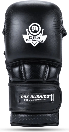 Aukščiausios kokybės MMA pirštinės DBX Bushido Warrior juodos – juoda