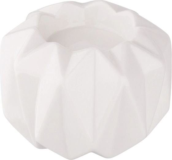 White porcelain candle holder
