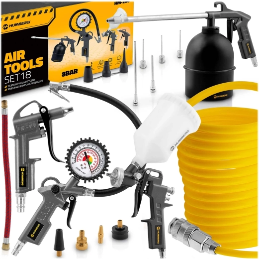 18-in-1 Pneumatic Tool Set for Compressor HUMBERG