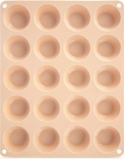 Silikoninė mini keksiukų forma 29 × 23,5 × 2 cm, smėlinė
