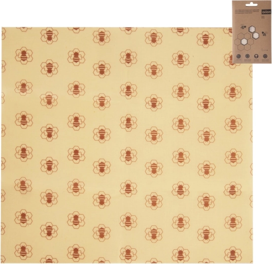 Eco reusable beeswax food wrap made of cotton and beeswax 35 × 33 cm