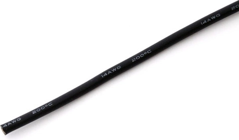 MSP silicone wire 2.0 mm² (14 AWG) black - 1 m