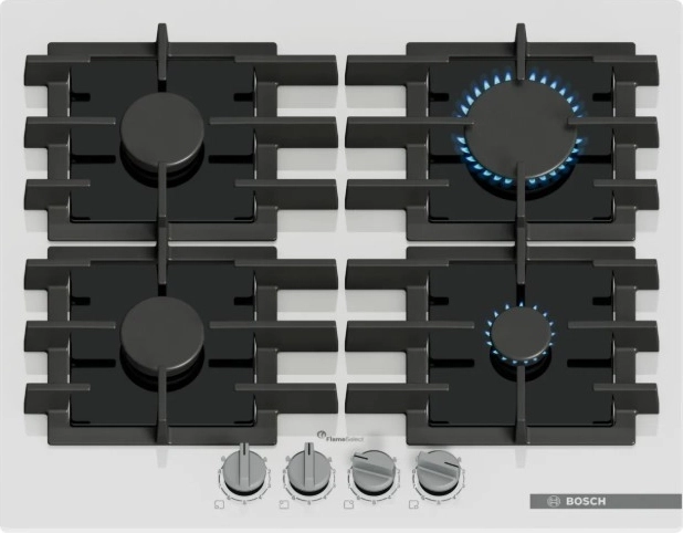 Stiklinė dujinė kaitlentė Bosch FlameSelect