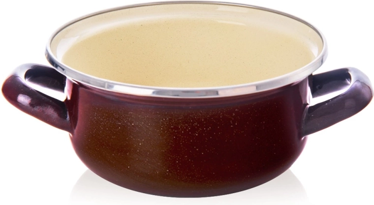 Emaliuotas puodas Brown 16 cm, 1 l Orion