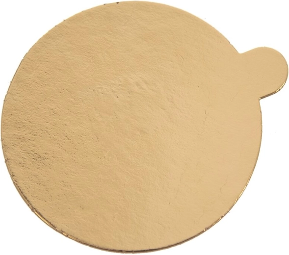 Gold thin cake board for mini cake 10 cm (round)