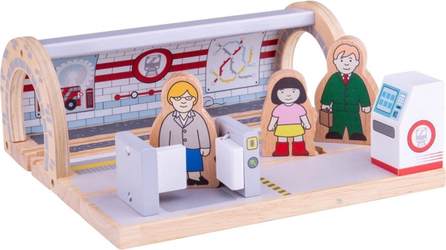 Medinė metro stotis Bigjigs Rail