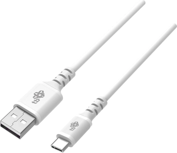 Silicone USB–USB‑C Cable 1 m White with QUICK CHARGE Support