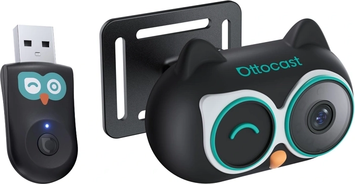 Ottocast Cabin Care belaidis CarPlay adapteris su galinių sėdynių kamera