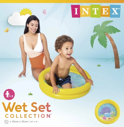 Pripučiamas vaikiškas baseinėlis 61 × 15 cm INtex My First Pool