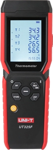 Uni-T UT325F four-channel thermometer with thermocouples