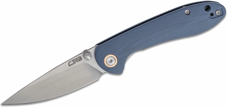 Kišeninis peilis CJRB Feldspar Small, 7,6 cm, stonewash, pilkas, G10