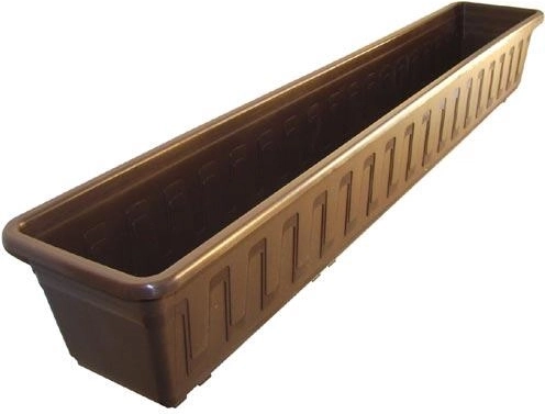 Plastic Planter Box GARDEN 80 cm brown