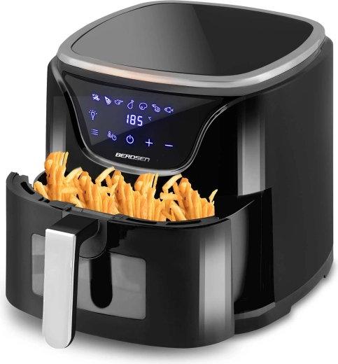 Healthier crispy results with hot air circulation