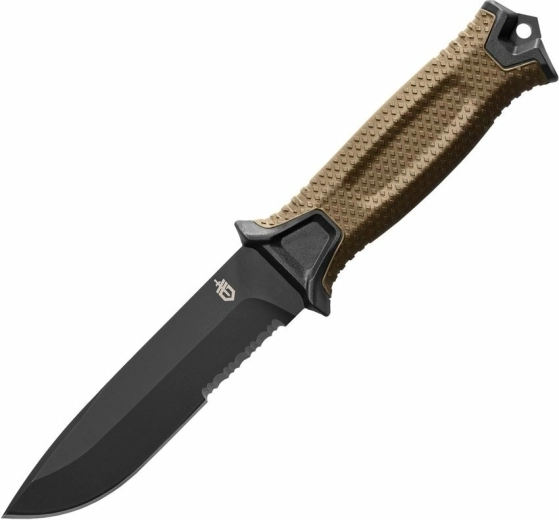 Gerber Strongarm outdoor knife 12.7 cm (partially serrated), black/coyote