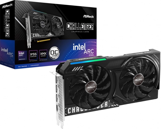 Graphics Card ASROCK ARC B580 Challenger 12GB OC