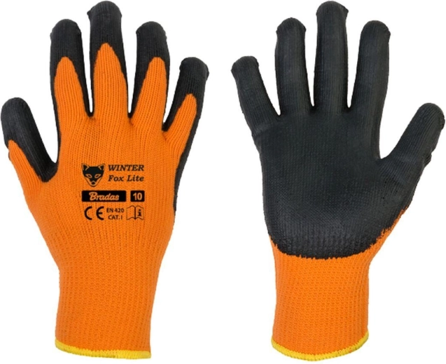 Žieminės apsauginės pirštinės Winter Fox Lite, dydis 9 (L), lateksas