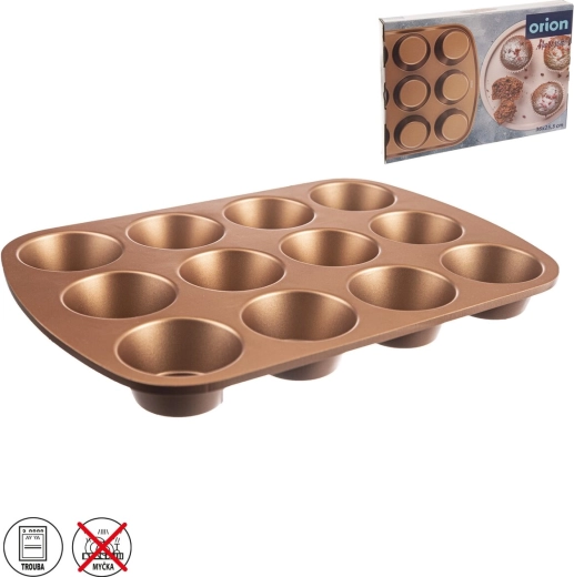Metalinis keksiukų (muffinų) kepimo padėklas Marissa 12 vnt.