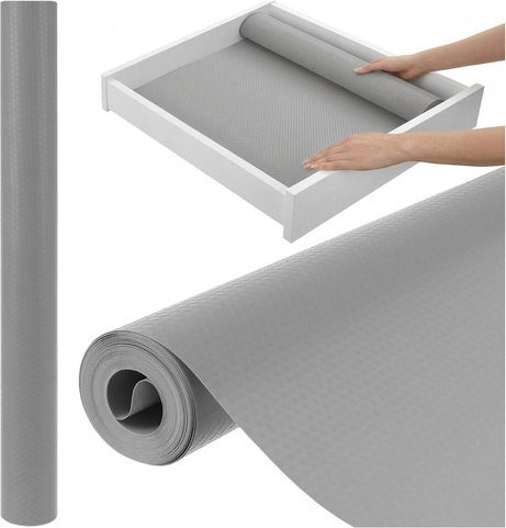 Neslystanti įklotinė stalčiams ir spintelėms RUHHY 500 × 50 cm, pilka
