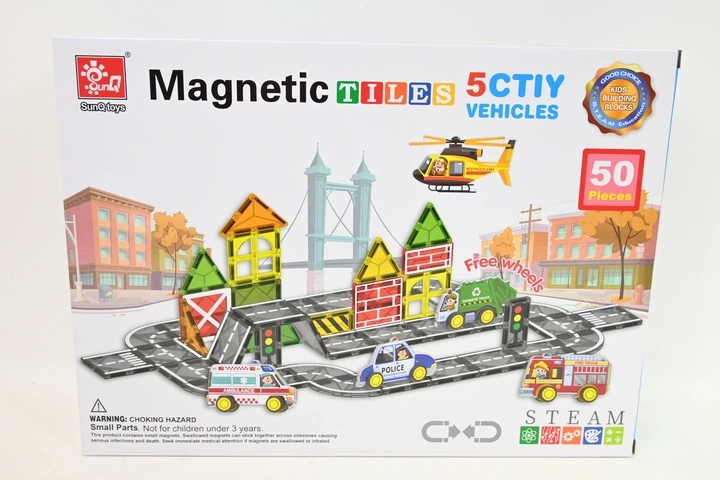 Magnetic construction set Klocki magnetyczne 50 pieces