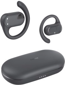 Hama true wireless in-ear headphones with inductive charger, grey