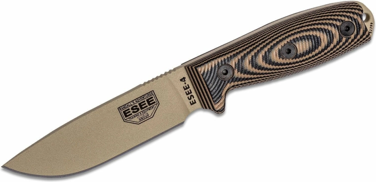 ESEE Model 4 universal survival knife Desert Tan