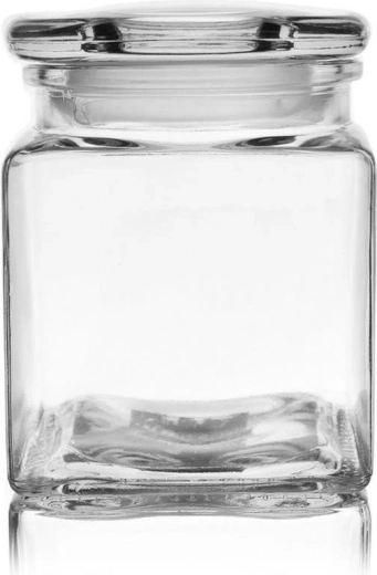 Glass Square Food Jar 950 ml