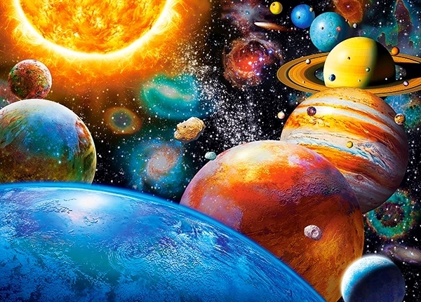 Dėlionė 180 detalių Planets and their Moons