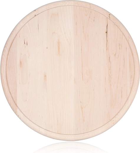 Wooden round cutting board with groove APETIT 30 cm