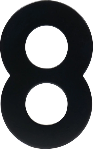 Namo numeris 8, 95 mm, nerūdijantis plienas, juodas matinis